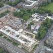 Oblique aerial view of James Gillespie's High School, Bruntsfield House and Lauderdale Street, looking SW.