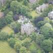 Oblique aerial view of The Lane House and Egremont House, looking NW.