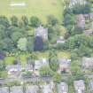 Oblique aerial view of The Lane House, Egremont House and Dick Place, looking SSE.