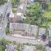 Oblique aerial view of Morningside South United Free Church, looking NNW.
