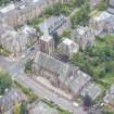 Oblique aerial view of Morningside South United Free Church, looking NW.