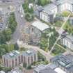 Oblique aerial view of St Leonard's Hall, looking NW.