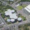 Oblique aerial view of Scottish Widows' Fund and Life Assurance Society Head Office, looking E.