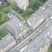 Oblique aerial view of The Queen's Hall, looking NW.