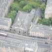 Oblique aerial view of The Queen's Hall, looking WSW.