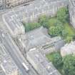 Oblique aerial view of The Queen's Hall, looking S.