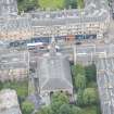 Oblique aerial view of The Queen's Hall, looking ENE.