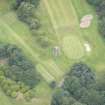 Oblique aerial view of Duddingston House Temple, looking WNW.