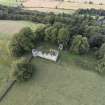 Oblique aerial view of Dowhill Castle looking NNW.