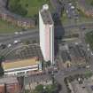 Oblique aerial view of Anniesland Court, looking WNW.