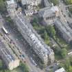 Oblique aerial view of Hyndland Road, Belhaven-Westbourne Church and church hall, looking ENE.