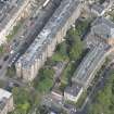 Oblique aerial view of Hyndland Road, Belhaven-Westbourne Church and church hall, looking NNW.