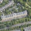 Oblique aerial view of Kirklee Terrace and Kirklee Terrace Lane, looking NE.
