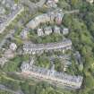 Oblique aerial view of Kirklee Terrace and Kirklee Terrace Lane, looking N.