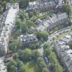 Oblique aerial view of Crown Circus and Queen's Place, looking SE.