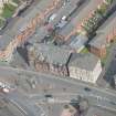 Oblique aerial view of Queen's Cross Church, looking N.