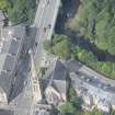 Oblique aerial view of Lansdowne United Presbyterian Church, looking WNW.