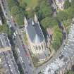 Oblique aerial view of Kelvinside Hillhead Parish Church, looking WNW.