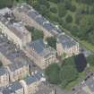 Oblique aerial view of Kelvingrove Parish Church, looking NW.