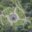 Oblique aerial view of Stewart Memorial Fountain, looking SSW.