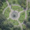 The Stewart Memorial Fountain, Kelvingrove Park, Glasgow. Oblique aerial view looking SE.