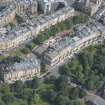 Oblique aerial view of Park Street East, Claremont Terrace, Woodlands Terrace, Park Gardens and Park Gardens Steps, looking NE.