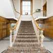 Ground Floor General view of entrance stairhall showing staircase.