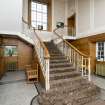 Ground Floor General view of entrance stairhall showing staircase.