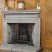 Ground Floor Detail of fireplace at East end of Great Hall.