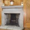 Ground Floor Detail of fireplace at East end of Great Hall.