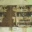 2nd floor, detail of election poster 'Vote for Mckechnie and support progress'