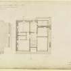 Drawing of plan of attic floor, Bank  of Scotland, Dundee