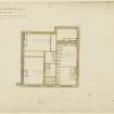 Drawing of plan of timbers of third floor, Bank of Scotland, Dundee