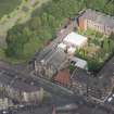 Oblique aerial view of St Andrew's East Church and Church Hall, looking NNW.