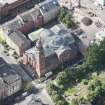Oblique aerial view of St Aloysius Church, looking SW.