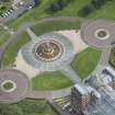 Oblique aerial view of the Doulton Fountain, looking E.
