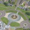 Oblique aerial view of the Doulton Fountain, looking NE.