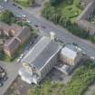 Oblique aerial view of St Mary's Roman Catholic Church, looking W.