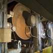 Interior. View of Rothes No. 1 paper machine drying drums in the Drying Section of the papermaking machine.