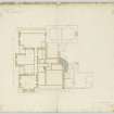 Drawing of plan showing attic floor, Cairnhill House
