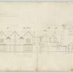 Drawing of south elevation and section, Cairnhill House