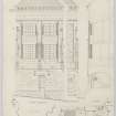 Drawing of east elevation, section and details of windows in Parliament Hall, Stirling Castle
