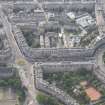 Oblique aerial view of London Street, East London Street, Drummond Place and Broughton Street, looking SSE.