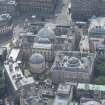 Oblique aerial view of New Register House, General Register House and Circular Record Hall, looking SSE.