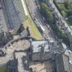 Oblique aerial view of Edinburgh Castle centred on the Crown Room,  looking E.