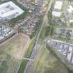 Oblique aerial view of Eskbank Railway Station, looking NNW.