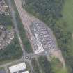 Oblique aerial view of Tweedbank Railway Station, looking NW.