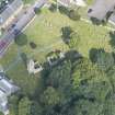 Oblique aerial view of St Kentigern's Church and Churchyard, looking NNE.