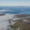 General oblique aerial view of Muck, Eigg and Rum, looking WNW.