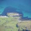 Oblique aerial view of the buildings at Eorisdale on South Vatersay, looking SE.